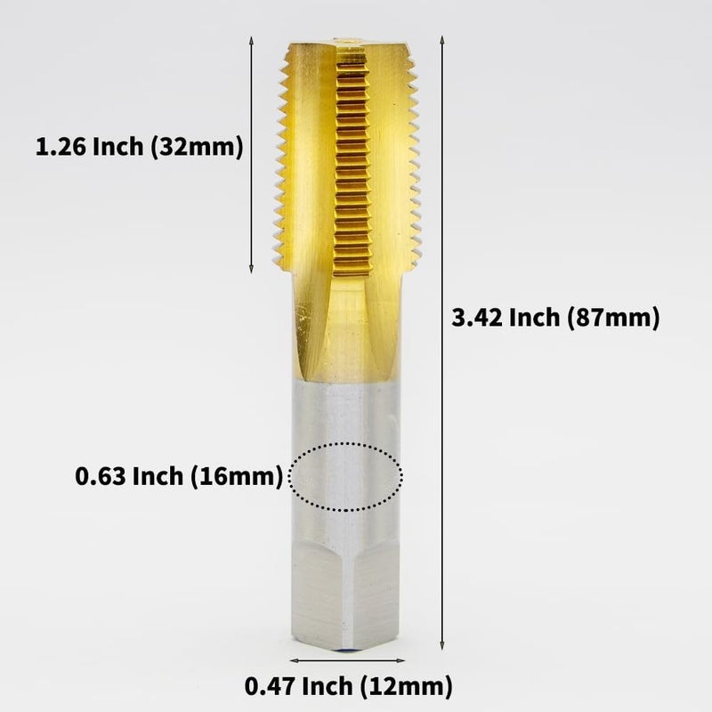 LingGan 1/2-14 NPT Tap Pipe Thread, M35 Cobalt Steel, Extra Hard, Industrial Grade for Heavy-Duty Jobs, More Durable & Heat Resistant, Perfect for Stainless Steel - Ideal for DIY & Professionals - Image 4